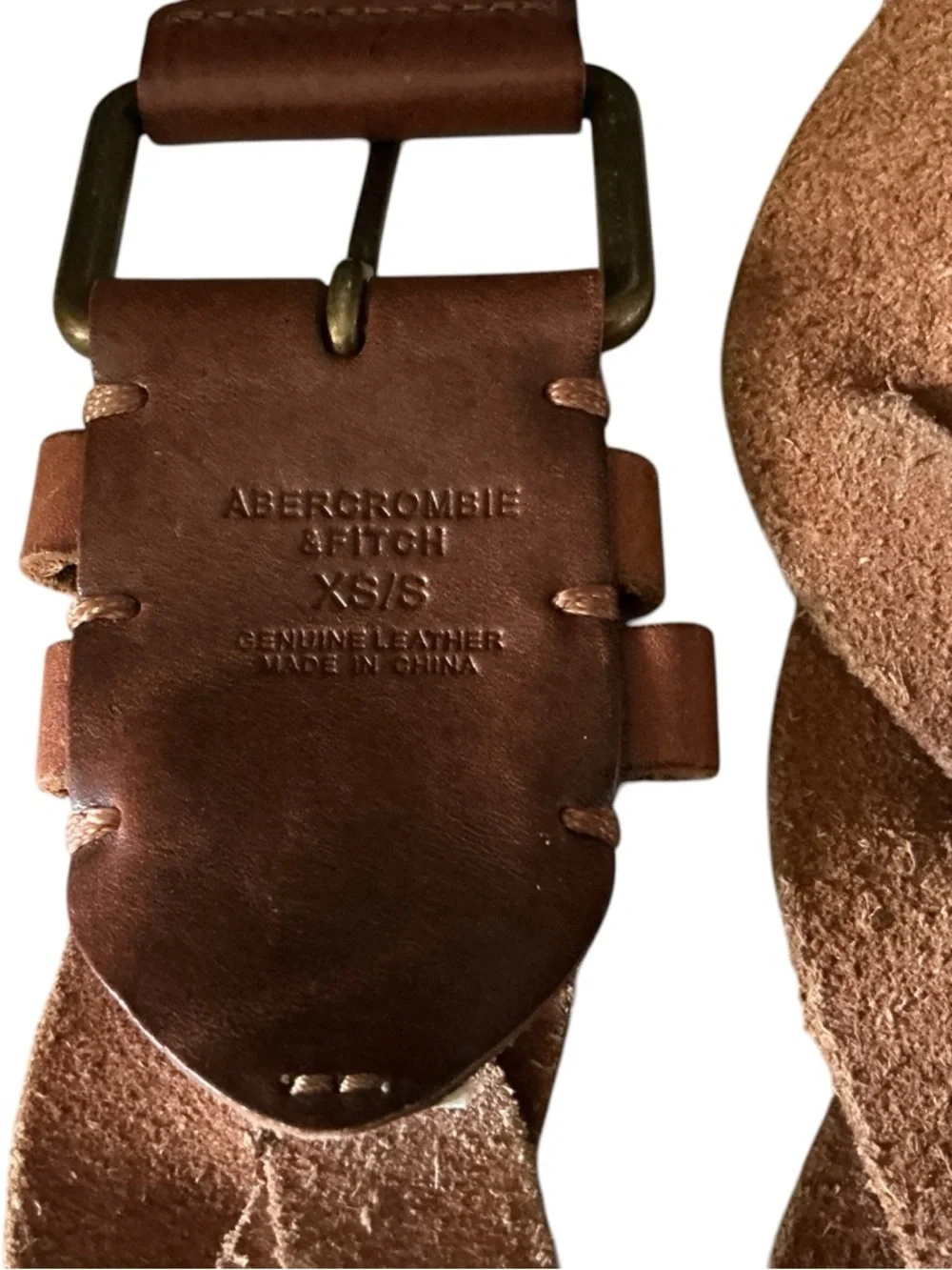 Vintage Abercrombie & fitch braided leather tan leather bohemian western belt